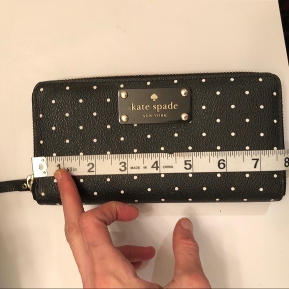 Kate spade black white polka dot bag wallet set - Picture 4 of 16